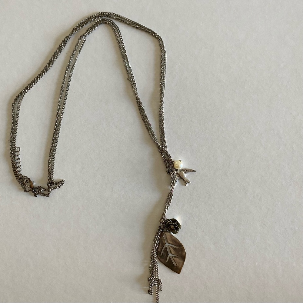 Silver Long Necklace